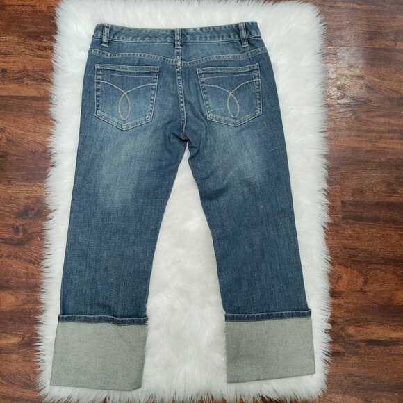 Calvin Klein Jeans Vintage Low Rise Classic 80s Capris Distressed Denim Size 29 - Picture 4 of 12